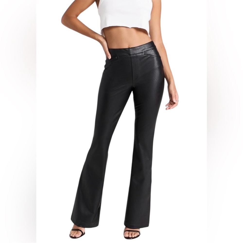 SPANX Black Faux Leather Pants